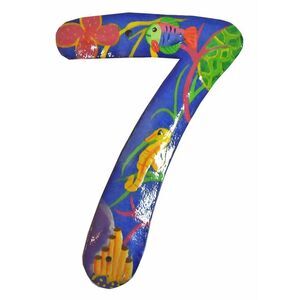 Tropical Reef Address House Number Haitian Metal Art Number 7